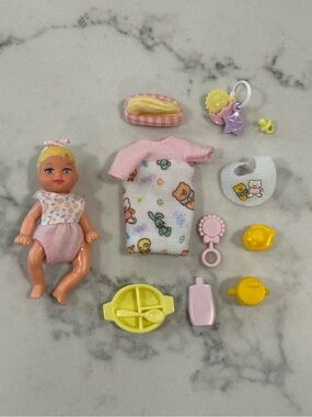 Vintage Barbie Baby Sister Krissy Scrub A Dub Dub Bath Time